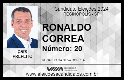 Candidato RONALDO CORREA 2024 - REGINÓPOLIS - Eleições