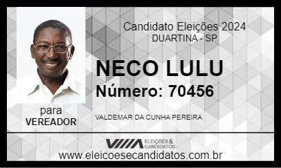 Candidato NECO LULU 2024 - DUARTINA - Eleições