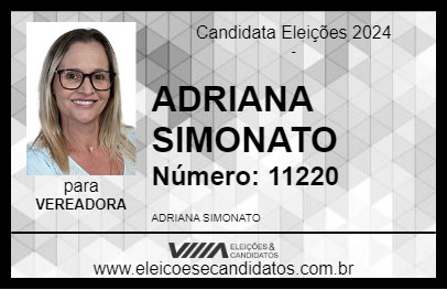 Candidato ADRIANA SIMONATO 2024 - GASTÃO VIDIGAL - Eleições