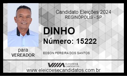 Candidato DINHO 2024 - REGINÓPOLIS - Eleições