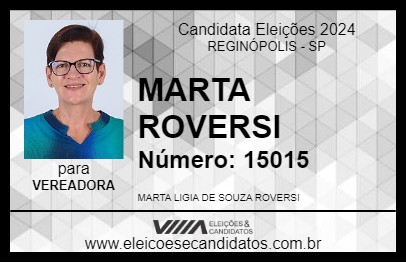 Candidato MARTA ROVERSI 2024 - REGINÓPOLIS - Eleições