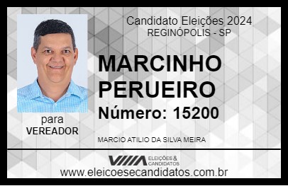 Candidato MARCINHO PERUEIRO 2024 - REGINÓPOLIS - Eleições