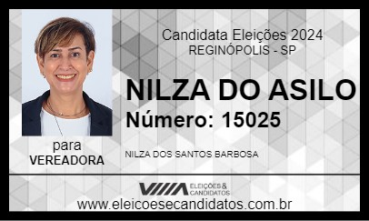 Candidato NILZA DO ASILO 2024 - REGINÓPOLIS - Eleições