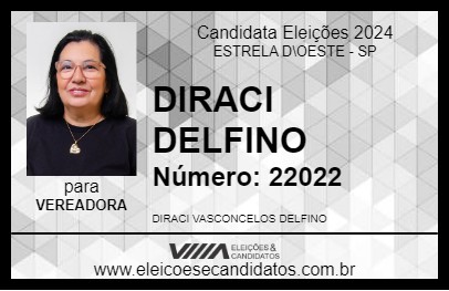 Candidato DIRACI DELFINO 2024 - ESTRELA D\OESTE - Eleições