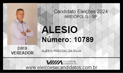 Candidato ALESIO 2024 - AREIÓPOLIS - Eleições