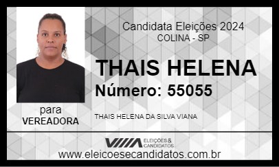 Candidato THAIS HELENA 2024 - COLINA - Eleições