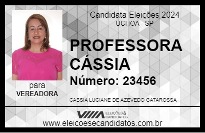 Candidato PROFESSORA CÁSSIA 2024 - UCHOA - Eleições