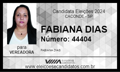 Candidato FABIANA DIAS 2024 - CACONDE - Eleições