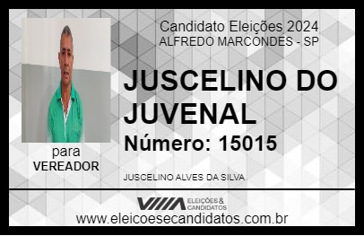 Candidato JUSCELINO DO JUVENAL 2024 - ALFREDO MARCONDES - Eleições