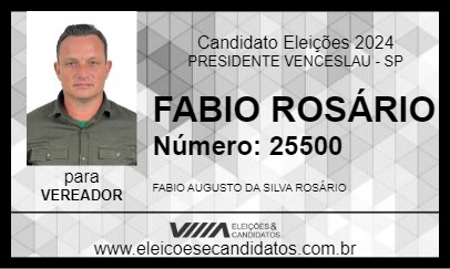 Candidato FABIO ROSÁRIO 2024 - PRESIDENTE VENCESLAU - Eleições