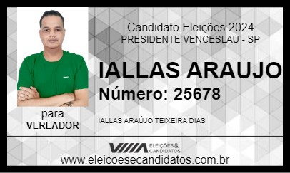 Candidato IALLAS ARAUJO 2024 - PRESIDENTE VENCESLAU - Eleições