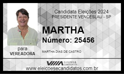 Candidato MARTHA 2024 - PRESIDENTE VENCESLAU - Eleições