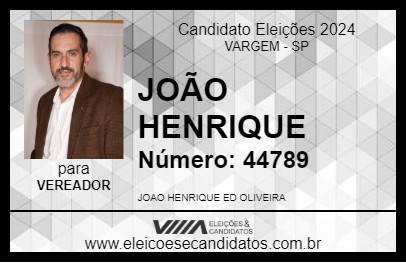 Candidato JOÃO HENRIQUE 2024 - VARGEM - Eleições