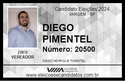 Candidato DIEGO PIMENTEL 2024 - VARGEM - Eleições