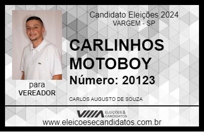 Candidato CARLINHOS MOTOBOY 2024 - VARGEM - Eleições