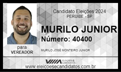 Candidato MURILO JUNIOR 2024 - PERUÍBE - Eleições