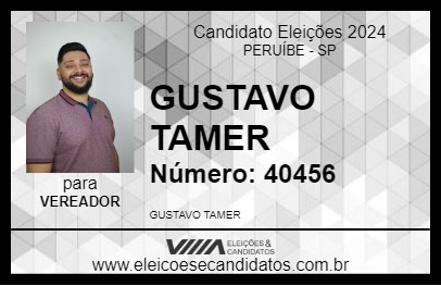 Candidato GUSTAVO TAMER  2024 - PERUÍBE - Eleições