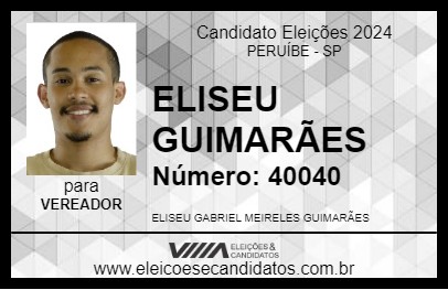 Candidato ELISEU GUIMARÃES 2024 - PERUÍBE - Eleições