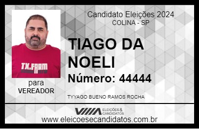 Candidato TIAGO DA NOELI 2024 - COLINA - Eleições