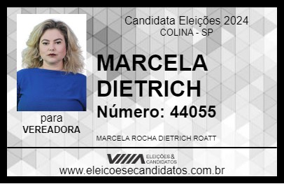 Candidato MARCELA DIETRICH 2024 - COLINA - Eleições