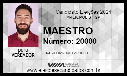 Candidato MAESTRO 2024 - AREIÓPOLIS - Eleições