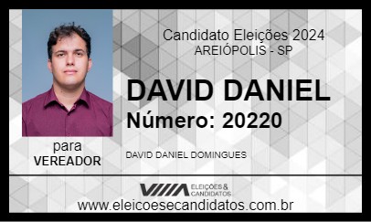 Candidato DAVID DANIEL 2024 - AREIÓPOLIS - Eleições