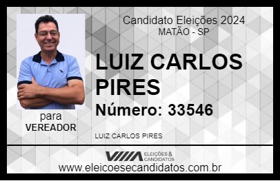 Candidato LUIZ CARLOS PIRES 2024 - MATÃO - Eleições