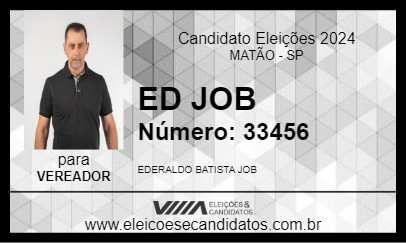 Candidato ED JOB 2024 - MATÃO - Eleições