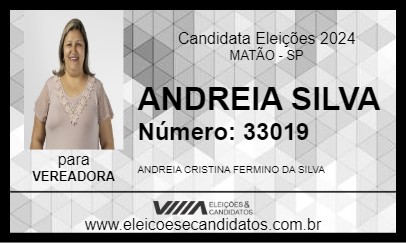 Candidato ANDREIA SILVA 2024 - MATÃO - Eleições