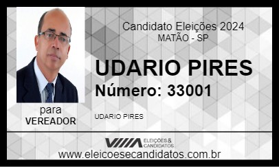 Candidato UDARIO PIRES 2024 - MATÃO - Eleições