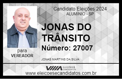 Candidato JONAS MARTINS 2024 - ALUMÍNIO - Eleições