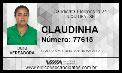 Candidato CLAUDINHA 2024 - JUQUITIBA - Eleições