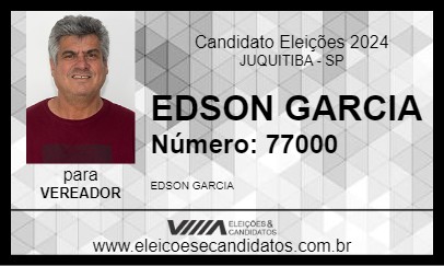 Candidato EDSON GARCIA 2024 - JUQUITIBA - Eleições