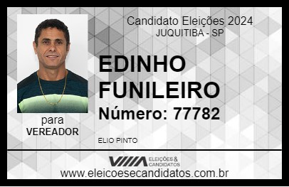 Candidato EDINHO FUNILEIRO 2024 - JUQUITIBA - Eleições