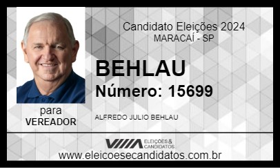 Candidato BEHLAU 2024 - MARACAÍ - Eleições