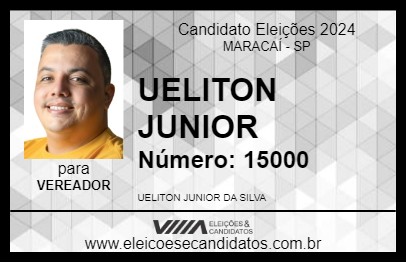 Candidato UELITON JUNIOR 2024 - MARACAÍ - Eleições