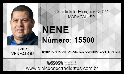 Candidato NENE 2024 - MARACAÍ - Eleições