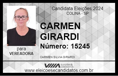 Candidato CARMEN GIRARDI 2024 - COLINA - Eleições