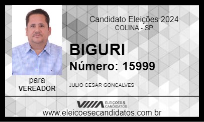 Candidato BIGURI 2024 - COLINA - Eleições