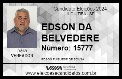 Candidato EDSON DA BELVEDERE 2024 - JUQUITIBA - Eleições