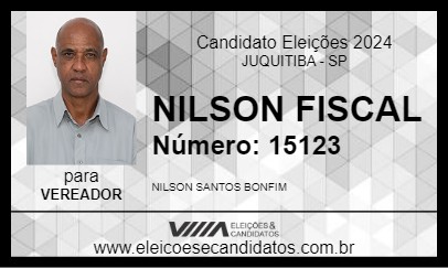 Candidato NILSON FISCAL 2024 - JUQUITIBA - Eleições