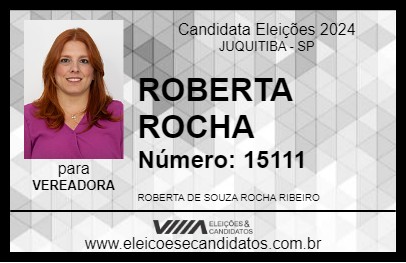 Candidato ROBERTA ROCHA 2024 - JUQUITIBA - Eleições