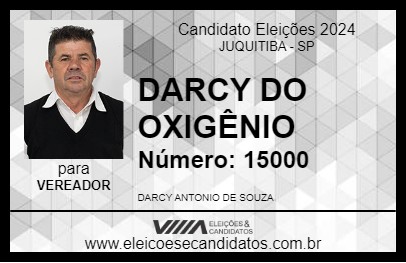 Candidato DARCY DO OXIGÊNIO 2024 - JUQUITIBA - Eleições