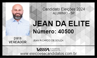 Candidato JEAN DA ELITE 2024 - ALUMÍNIO - Eleições