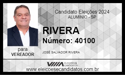 Candidato RIVERA 2024 - ALUMÍNIO - Eleições