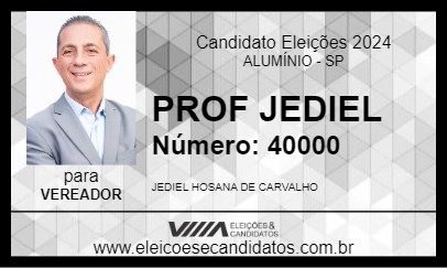 Candidato PROF JEDIEL 2024 - ALUMÍNIO - Eleições