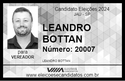 Candidato LEANDRO BOTTAN 2024 - JAÚ - Eleições