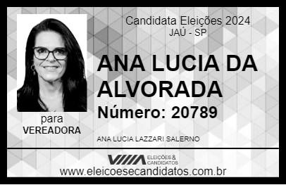 Candidato ANA LUCIA DA ALVORADA 2024 - JAÚ - Eleições