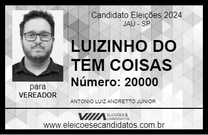 Candidato LUIZINHO DO TEM COISAS 2024 - JAÚ - Eleições