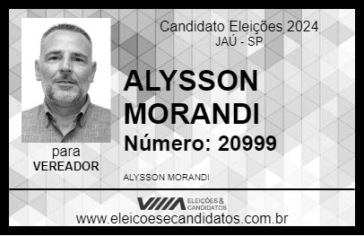 Candidato ALYSSON MORANDI 2024 - JAÚ - Eleições